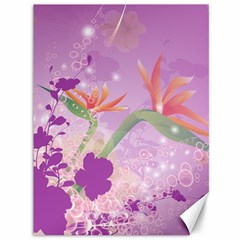 Wonderful Flowers On Soft Purple Background Canvas 36  x 48  