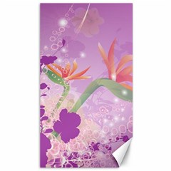 Wonderful Flowers On Soft Purple Background Canvas 40  x 72  