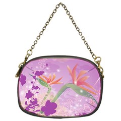 Wonderful Flowers On Soft Purple Background Chain Purses (two Sides)  by FantasyWorld7