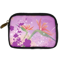 Wonderful Flowers On Soft Purple Background Digital Camera Cases