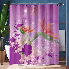 Wonderful Flowers On Soft Purple Background Shower Curtain 60  x 72  (Medium) 