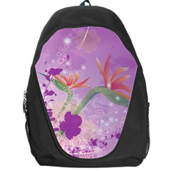 Wonderful Flowers On Soft Purple Background Backpack Bag