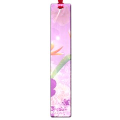 Wonderful Flowers On Soft Purple Background Large Book Marks