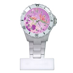 Wonderful Flowers On Soft Purple Background Nurses Watches