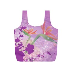 Wonderful Flowers On Soft Purple Background Full Print Recycle Bags (S) 