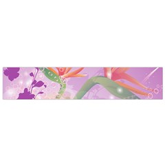 Wonderful Flowers On Soft Purple Background Flano Scarf (Small) 