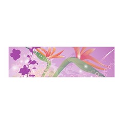 Wonderful Flowers On Soft Purple Background Satin Scarf (Oblong)