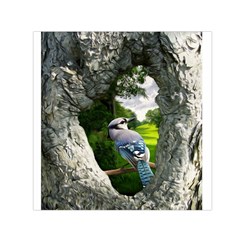 Bird In The Tree 2 Small Satin Scarf (square)  by infloence