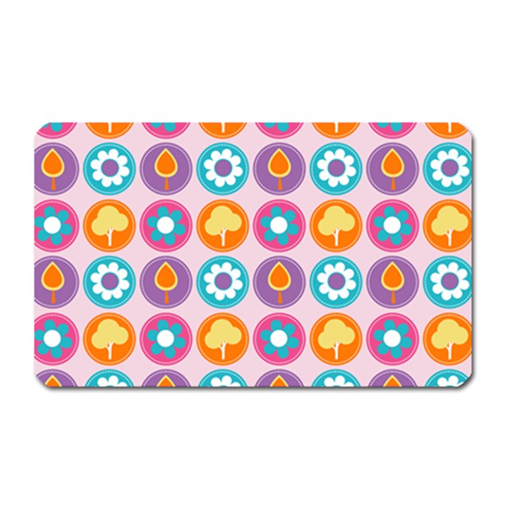 Chic Floral Pattern Magnet (Rectangular)