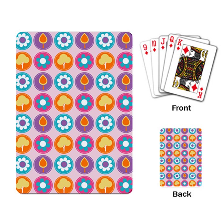 Chic Floral Pattern Playing Card