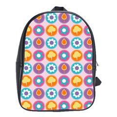 Chic Floral Pattern School Bags(Large) 