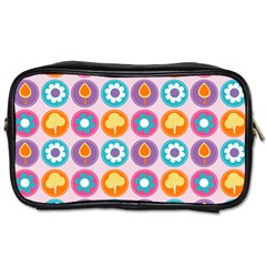 Chic Floral Pattern Toiletries Bags 2-side by GardenOfOphir