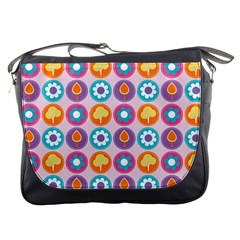 Chic Floral Pattern Messenger Bags by GardenOfOphir