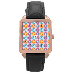 Chic Floral Pattern Rose Gold Watches