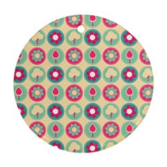 Chic Floral Pattern Ornament (round)  by GardenOfOphir