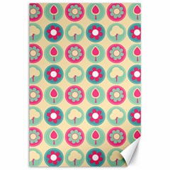 Chic Floral Pattern Canvas 12  X 18   by GardenOfOphir