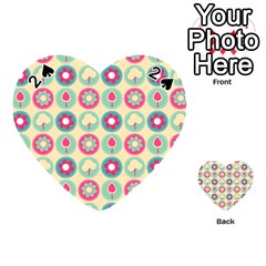 Chic Floral Pattern Playing Cards 54 (heart)  by GardenOfOphir