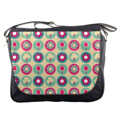 Chic Floral Pattern Messenger Bags by GardenOfOphir