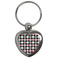 Chic Floral Pattern Key Chains (heart)  by GardenOfOphir