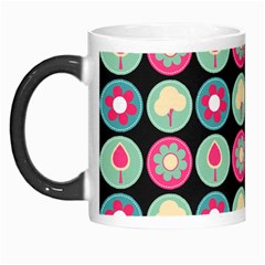 Chic Floral Pattern Morph Mugs by GardenOfOphir