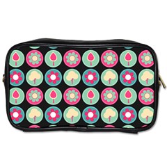 Chic Floral Pattern Toiletries Bags 2-side by GardenOfOphir