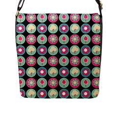 Chic Floral Pattern Flap Messenger Bag (l)  by GardenOfOphir