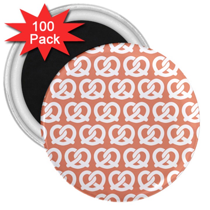 Salmon Pretzel Illustrations Pattern 3  Magnets (100 pack)