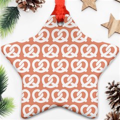 Salmon Pretzel Illustrations Pattern Star Ornament (two Sides)  by GardenOfOphir