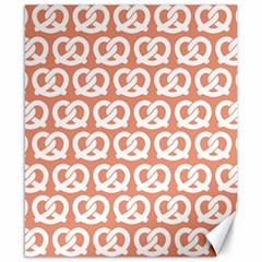 Salmon Pretzel Illustrations Pattern Canvas 8  X 10  by GardenOfOphir