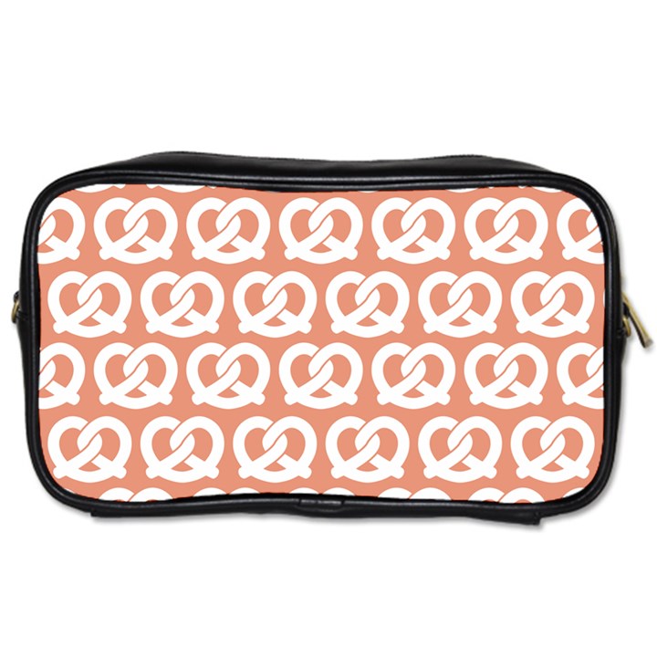 Salmon Pretzel Illustrations Pattern Toiletries Bags