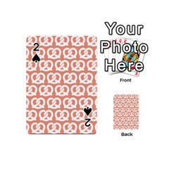 Salmon Pretzel Illustrations Pattern Playing Cards 54 (mini)  by GardenOfOphir