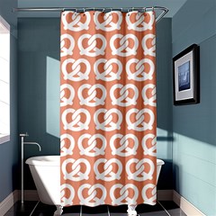 Salmon Pretzel Illustrations Pattern Shower Curtain 36  X 72  (stall)  by GardenOfOphir