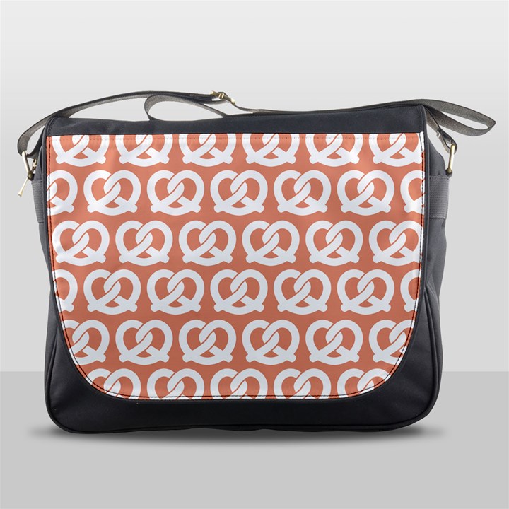 Salmon Pretzel Illustrations Pattern Messenger Bags