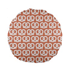 Salmon Pretzel Illustrations Pattern Standard 15  Premium Flano Round Cushions by GardenOfOphir