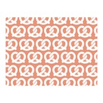 Salmon Pretzel Illustrations Pattern Double Sided Flano Blanket (Mini)  35 x27  Blanket Front