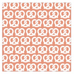 Salmon Pretzel Illustrations Pattern Large Satin Scarf (square) by GardenOfOphir