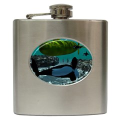 Submarine With Orca Hip Flask (6 Oz) by FantasyWorld7