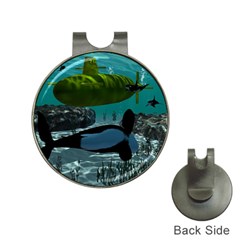 Submarine With Orca Hat Clips With Golf Markers by FantasyWorld7