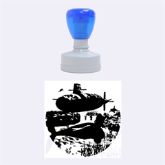 Submarine With Orca Rubber Round Stamps (medium)