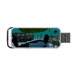 Submarine With Orca Portable Usb Flash (two Sides) by FantasyWorld7