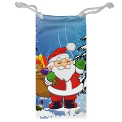 Funny Santa Claus In The Forrest Jewelry Bags by FantasyWorld7