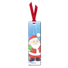 Funny Santa Claus In The Forrest Small Book Marks by FantasyWorld7