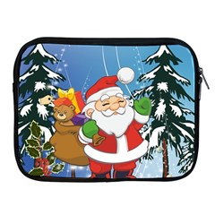 Funny Santa Claus In The Forrest Apple Ipad 2/3/4 Zipper Cases by FantasyWorld7