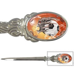 Soccer With Skull And Fire And Water Splash Letter Openers by FantasyWorld7