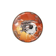 Soccer With Skull And Fire And Water Splash Hat Clip Ball Marker (10 Pack)