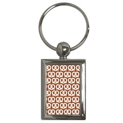 Brown Pretzel Illustrations Pattern Key Chains (rectangle)  by GardenOfOphir