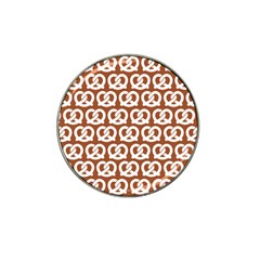 Brown Pretzel Illustrations Pattern Hat Clip Ball Marker by GardenOfOphir