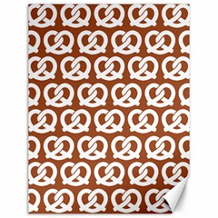 Brown Pretzel Illustrations Pattern Canvas 12  X 16   by GardenOfOphir