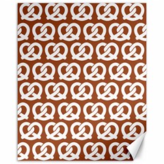 Brown Pretzel Illustrations Pattern Canvas 16  X 20   by GardenOfOphir