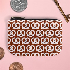 Brown Pretzel Illustrations Pattern Mini Coin Purses by GardenOfOphir